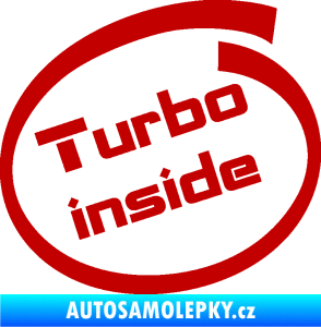 Samolepka Turbo inside tmavě červená