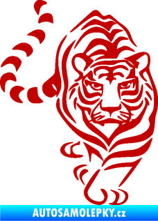 Samolepka Tygr 008 pravá tmavě červená