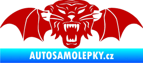 Samolepka Tygr s křídly tmavě červená