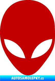 Samolepka UFO 002 tmavě červená
