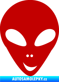 Samolepka UFO 004 pravá tmavě červená