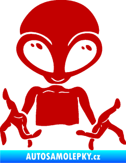 Samolepka UFO 006 pravá tmavě červená