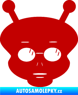 Samolepka UFO 007 pravá tmavě červená