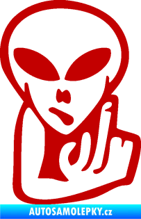Samolepka UFO 008 pravá tmavě červená