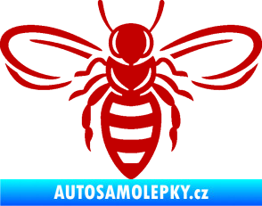 Samolepka Včela 002 tmavě červená