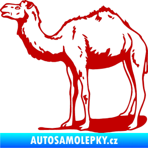 Samolepka Velbloud 001 levá tmavě červená