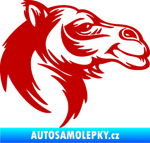 Samolepka Velbloud 004 pravá hlava tmavě červená