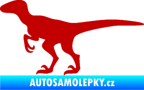 Samolepka Velociraptor 001 levá tmavě červená