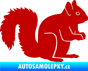 Samolepka Veverka 001 pravá tmavě červená