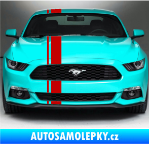 Samolepka Viper pruhy 2 cm + 11 cm tmavě červená