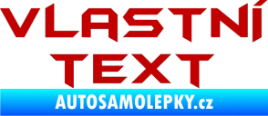 Samolepka Vlastní text - Batman tmavě červená