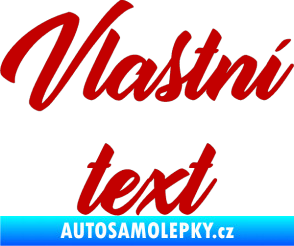 Samolepka Vlastní text - Orange Personal tmavě červená