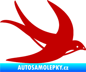 Samolepka Vlaštovka 004 pravá tmavě červená