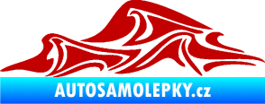 Samolepka Vlny 002 levá moře tmavě červená