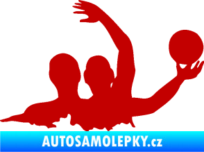 Samolepka Vodní pólo 001 pravá tmavě červená