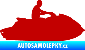 Samolepka Vodní skútr 003 pravá tmavě červená