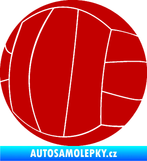 Samolepka Volejbalový míč 003 tmavě červená