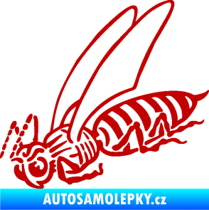 Samolepka Vosa 004 levá tmavě červená