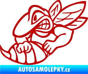 Samolepka Vosa levá tmavě červená