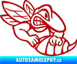 Samolepka Vosa pravá tmavě červená