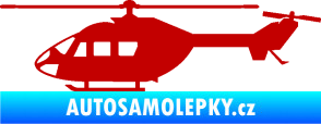 Samolepka Vrtulník 001 levá helikoptéra tmavě červená