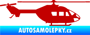 Samolepka Vrtulník 001 pravá helikoptéra tmavě červená