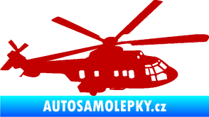 Samolepka Vrtulník 003 pravá helikoptéra tmavě červená