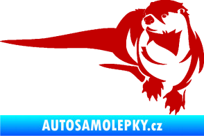 Samolepka Vydra 001 levá tmavě červená