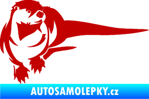Samolepka Vydra 001 pravá tmavě červená