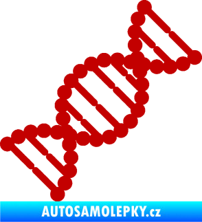 Samolepka Vzorec DNA pravá tmavě červená