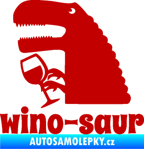 Samolepka Wino - saur 001 levá vínečko tmavě červená
