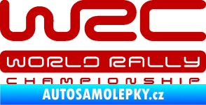 Samolepka WRC -  World Rally Championship tmavě červená