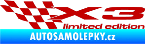 Samolepka X3 limited edition levá tmavě červená