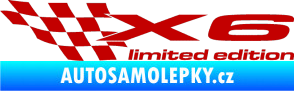 Samolepka X6 limited edition levá tmavě červená