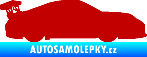 Samolepka Závodní auto 001 pravá tmavě červená