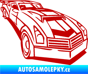 Samolepka Závodní auto 003 pravá tmavě červená