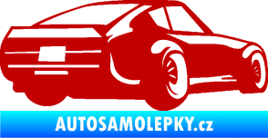 Samolepka Závodní auto 009 pravá tmavě červená