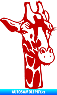 Samolepka Žirafa 001 pravá tmavě červená