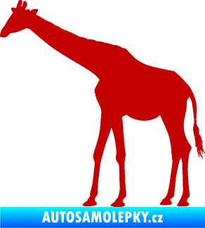 Samolepka Žirafa 002 levá tmavě červená