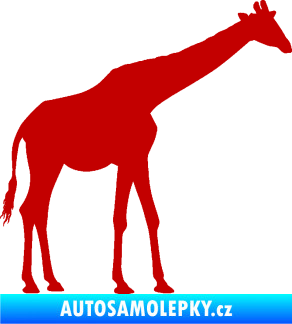 Samolepka Žirafa 002 pravá tmavě červená