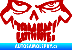 Samolepka Zombie 003 tmavě červená