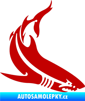 Samolepka Žralok 005 pravá tmavě červená