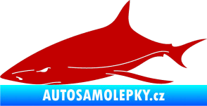 Samolepka Žralok 008 levá tmavě červená