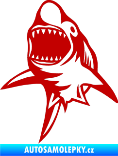 Samolepka Žralok 011 levá tmavě červená