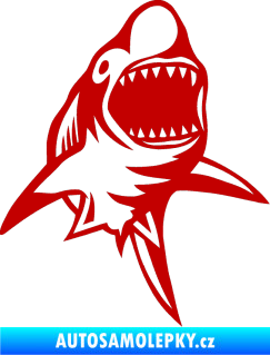 Samolepka Žralok 011 pravá tmavě červená