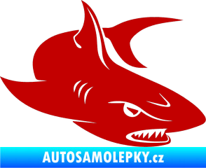 Samolepka Žralok 012 pravá tmavě červená