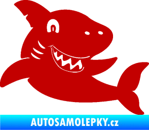 Samolepka Žralok 019 pravá tmavě červená