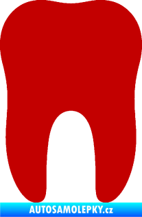 Samolepka Zub 001 stolička tmavě červená