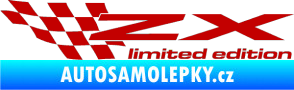 Samolepka ZX limited edition levá tmavě červená