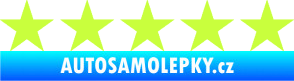 Samolepka 5 star deluxe hvězdy limetová